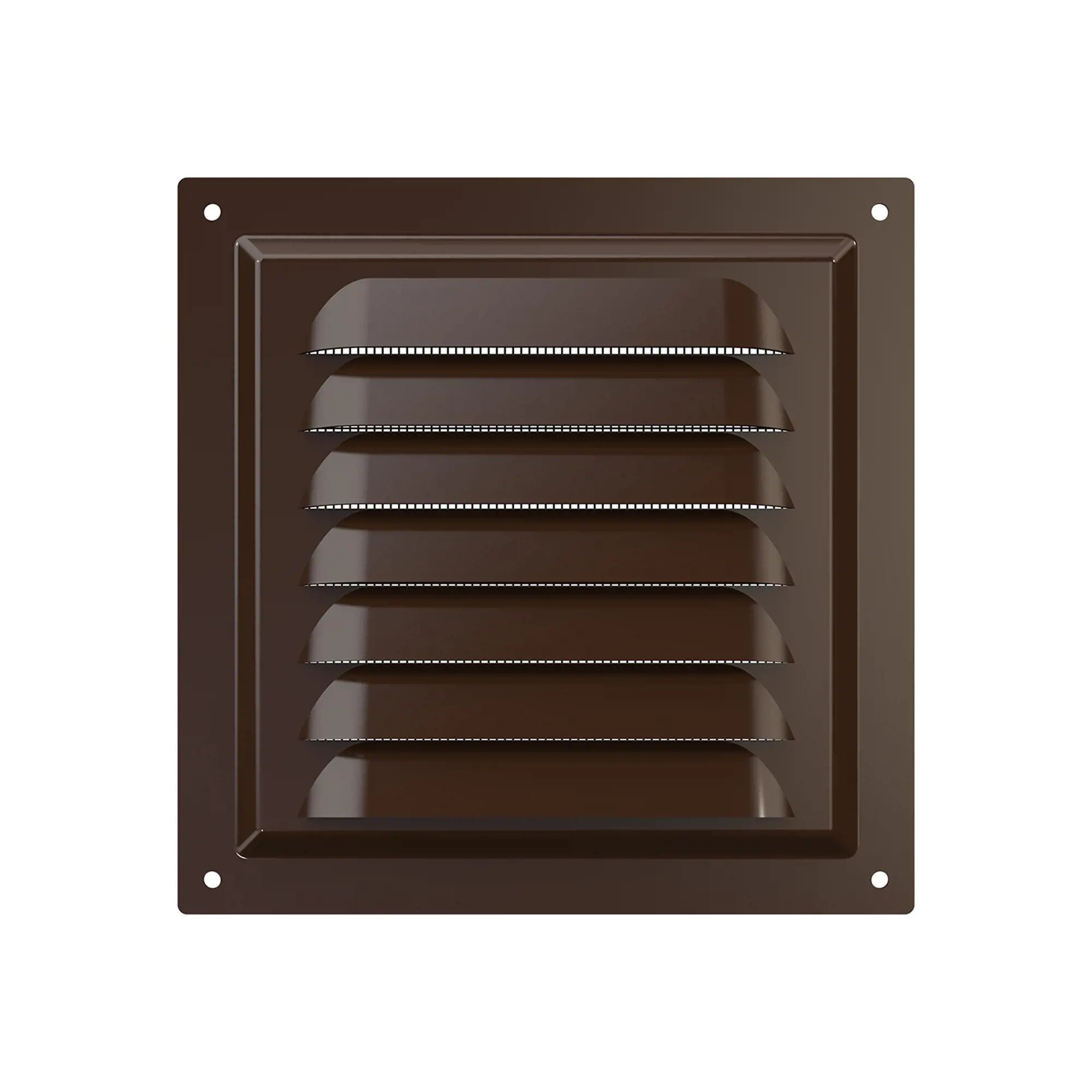 Решетка вентиляционная стальная 300x300 цвет коричневый - фотография № 3
