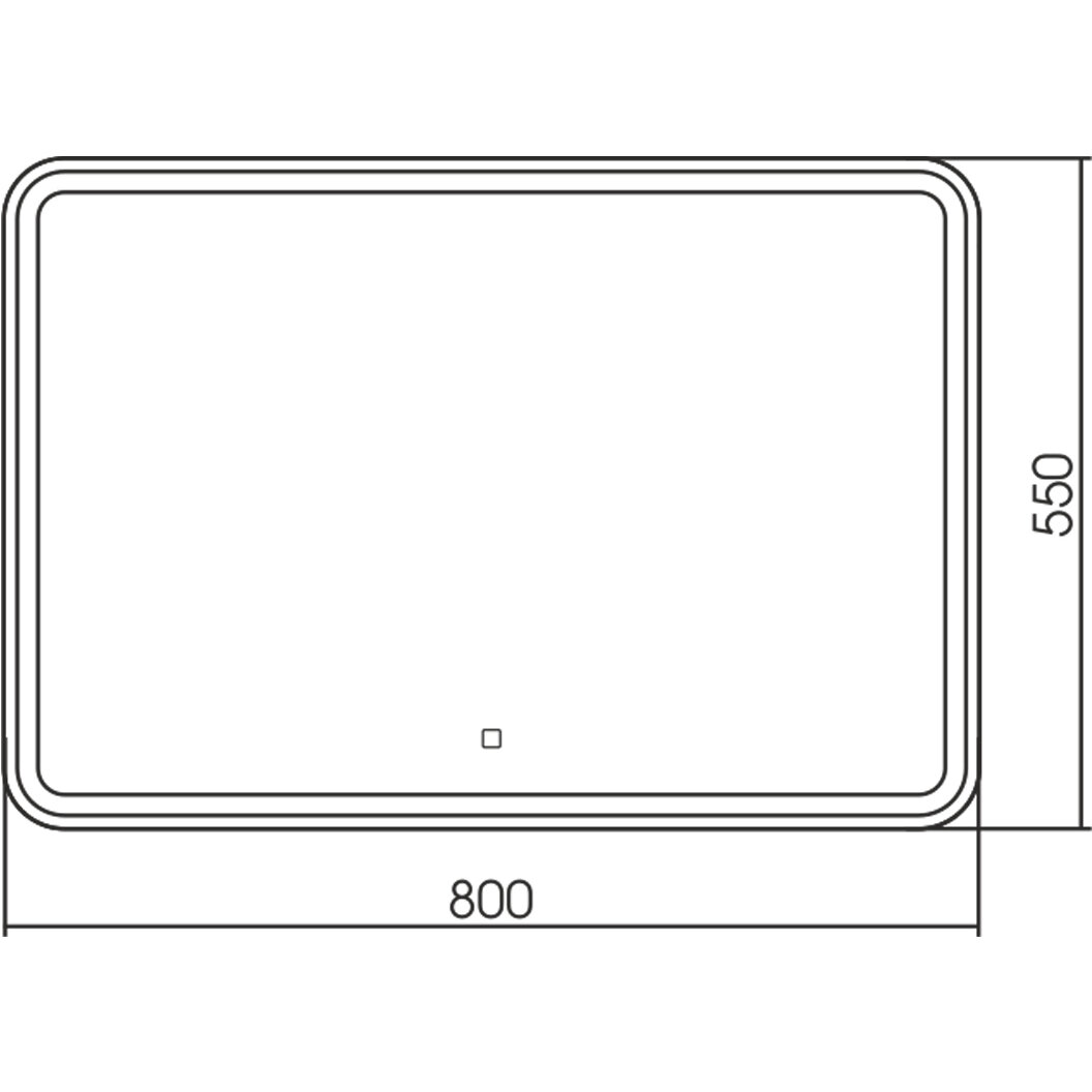 Зеркало Azario Давид 800х550 c сенсорным выключателем LED-00002533 - фотография № 2