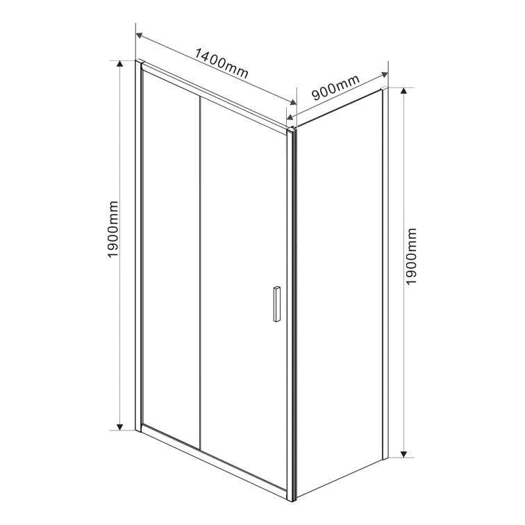 Душевой уголок Vincea Garda VSR-1G9014CLB, 1400х900, черный, стекло прозрачное - фотография № 2