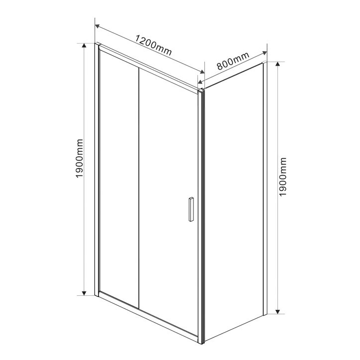 Душевой уголок Vincea Garda VSR-1G8012CLB, 1200х800, черный, стекло прозрачное - фотография № 2