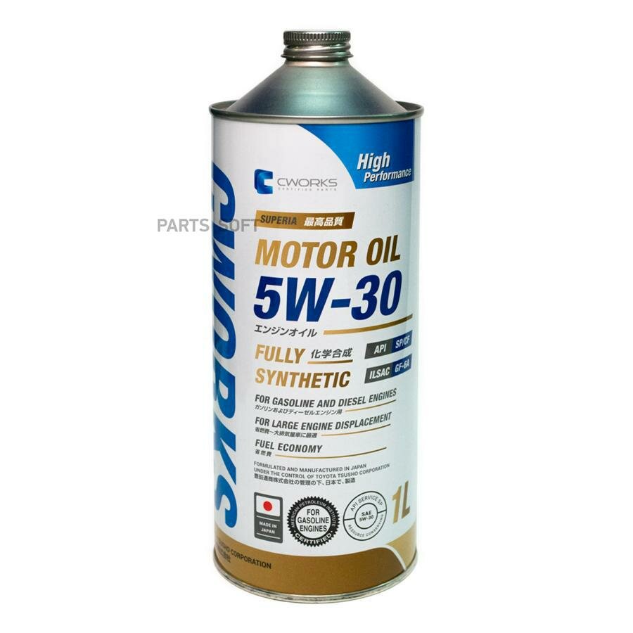 CWORKS A13SR1001 CWORKS SUPERIA MOTOR OIL 5W30 (1L)_масло моторное! синт.\ API SP, ILSAC GF-6A