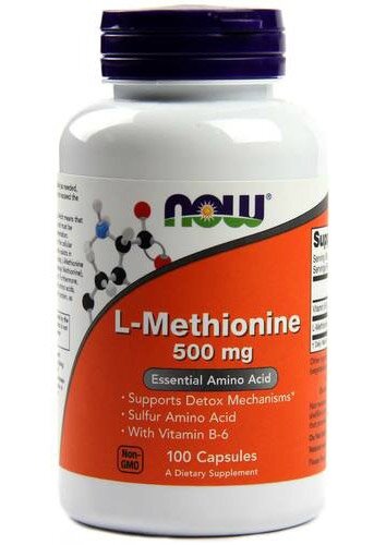 NOW L-Methionine 500 Mg 100 капсул.