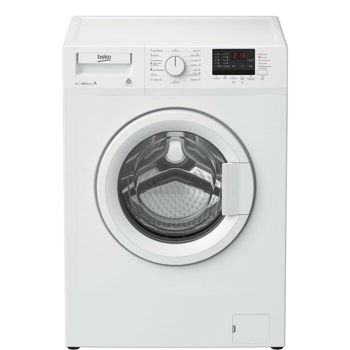 Beko Стиральная машина Beko WRE55P2BWW, класс А, 1000 об/мин, до 5 кг, белая