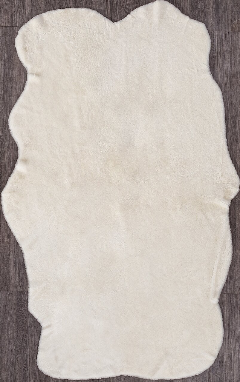 Ковер Мутон Sheepskin - Прямоугольник Кремовый, Однотонный, Австралия (55 см. на 95 см.)