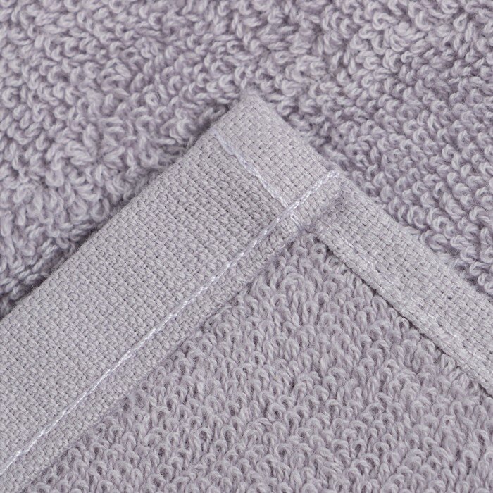 Полотенце махровое "Этель" 30х30 см, цвет светло-серый, 100% хлопок, 340 г/м2 - фотография № 4