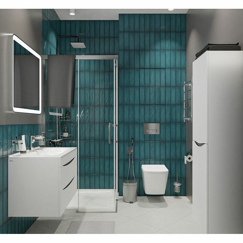 Плитка настенная Керамин Хейз 5 27.5x7.7 см 0.55 м² глянцевая цвет графит - фото №10