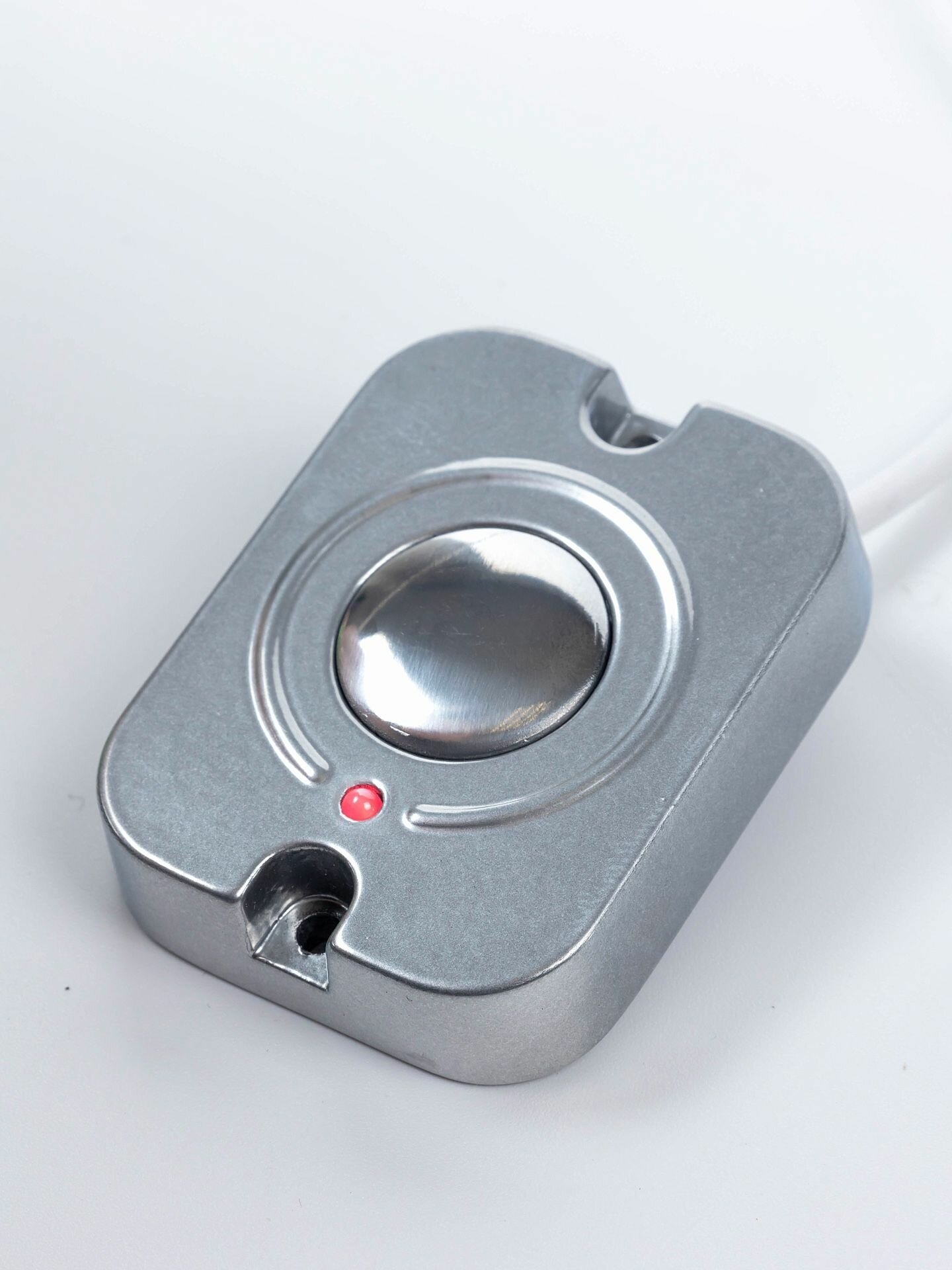 Кнопка выхода для СКУД накладная с индикацией EXITка (никель) антивандальная