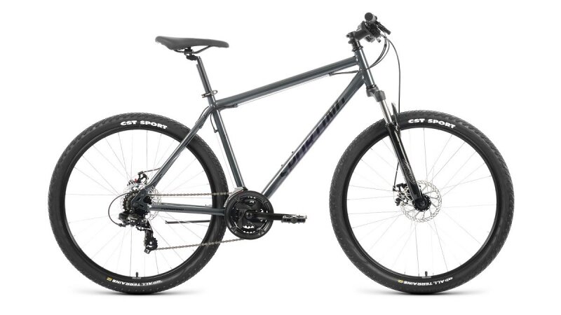 Велосипед 29 FORWARD SPORTING 2.1 (DISK) (21-ск.) 2023 (рама 19) черный/темный/серый