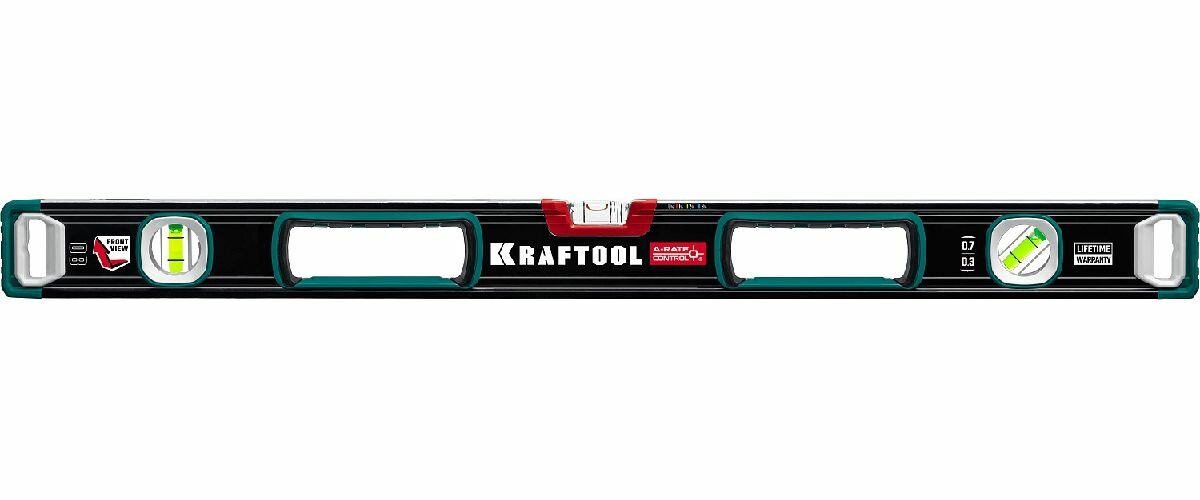 Сверхпрочный уровень KRAFTOOL A-Rate Control с зеркальным глазком 800 мм 34986-60 (34986-80)