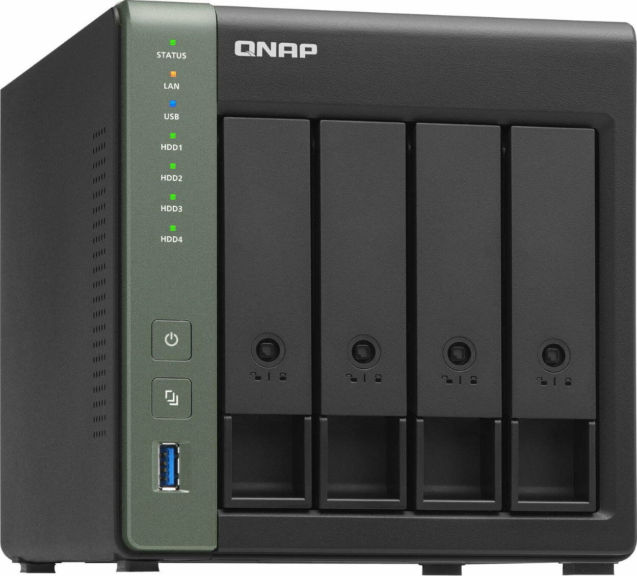Сетевое хранилище QNAP TS-431X3-4G настольный 4шт. 2.5"3.5" SATA II 64TB RAID 0RAID 1RAID 10RAID 5RAID 6Single disk 4 GB DDR4 Кол-во сетевые интерфейсов 2шт. 2.5 Gb/s