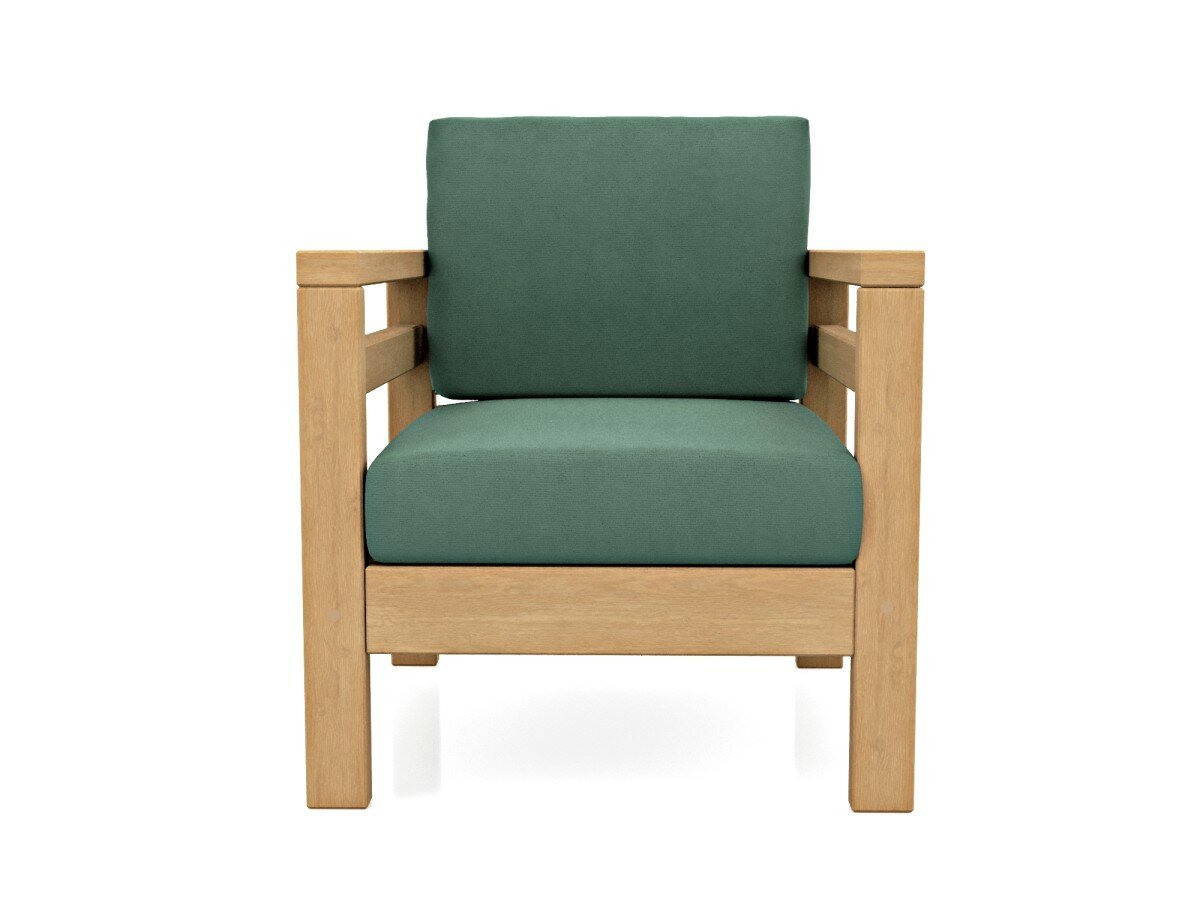 Садовое кресло Soft Element Бонни зеленый, массив дерева, велюр, на террасу, на веранду, для дачи, для бани - фотография № 1