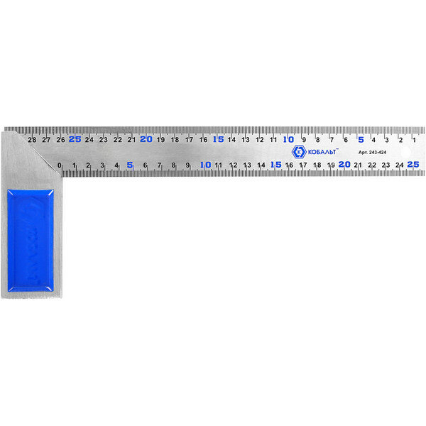 Угольник Кобальт Угольник столярный 300 мм нерж.стальчугунное основание
