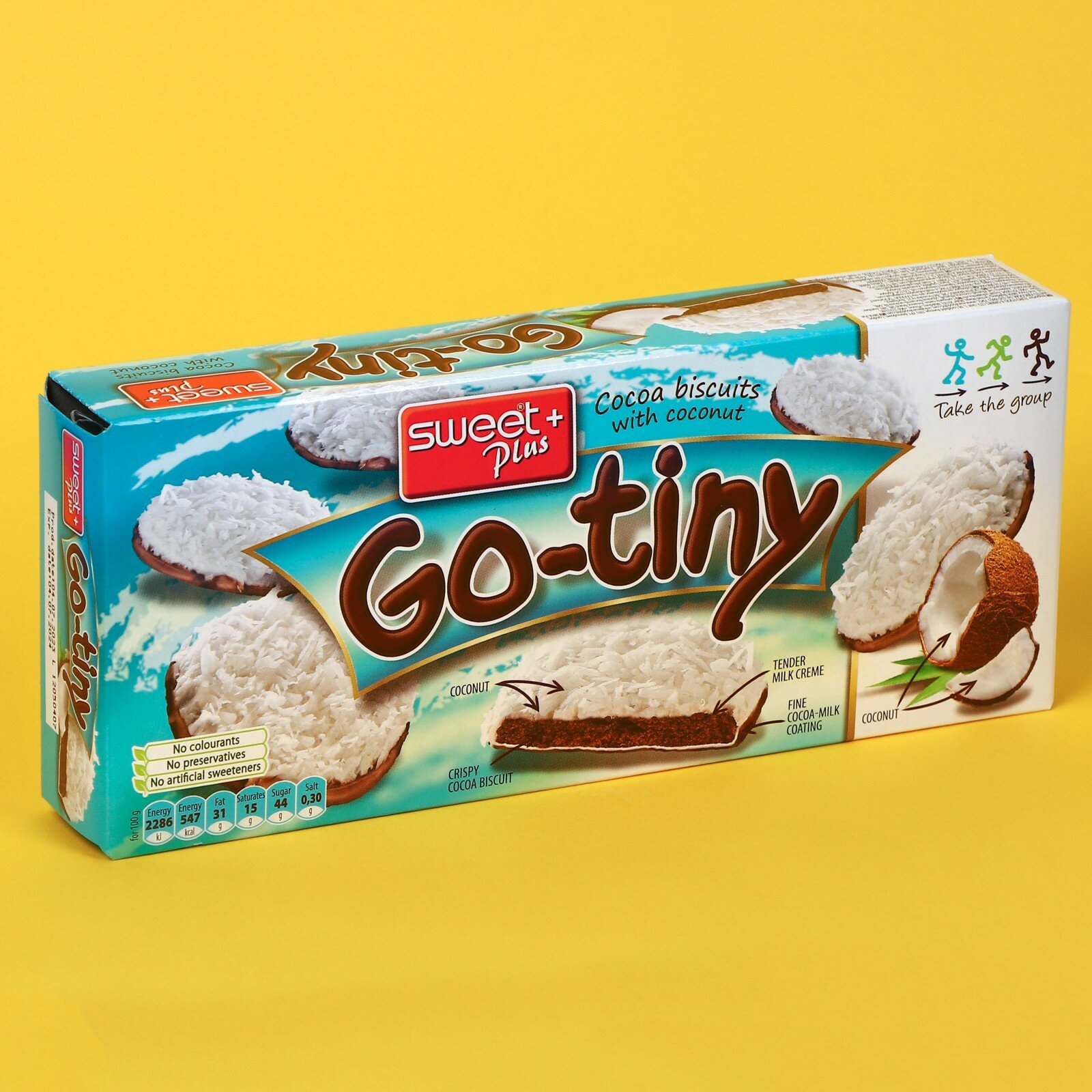 Печенье GO-TINY какао с молочным кремом и кокосовой стружкой, 120 г - фотография № 1