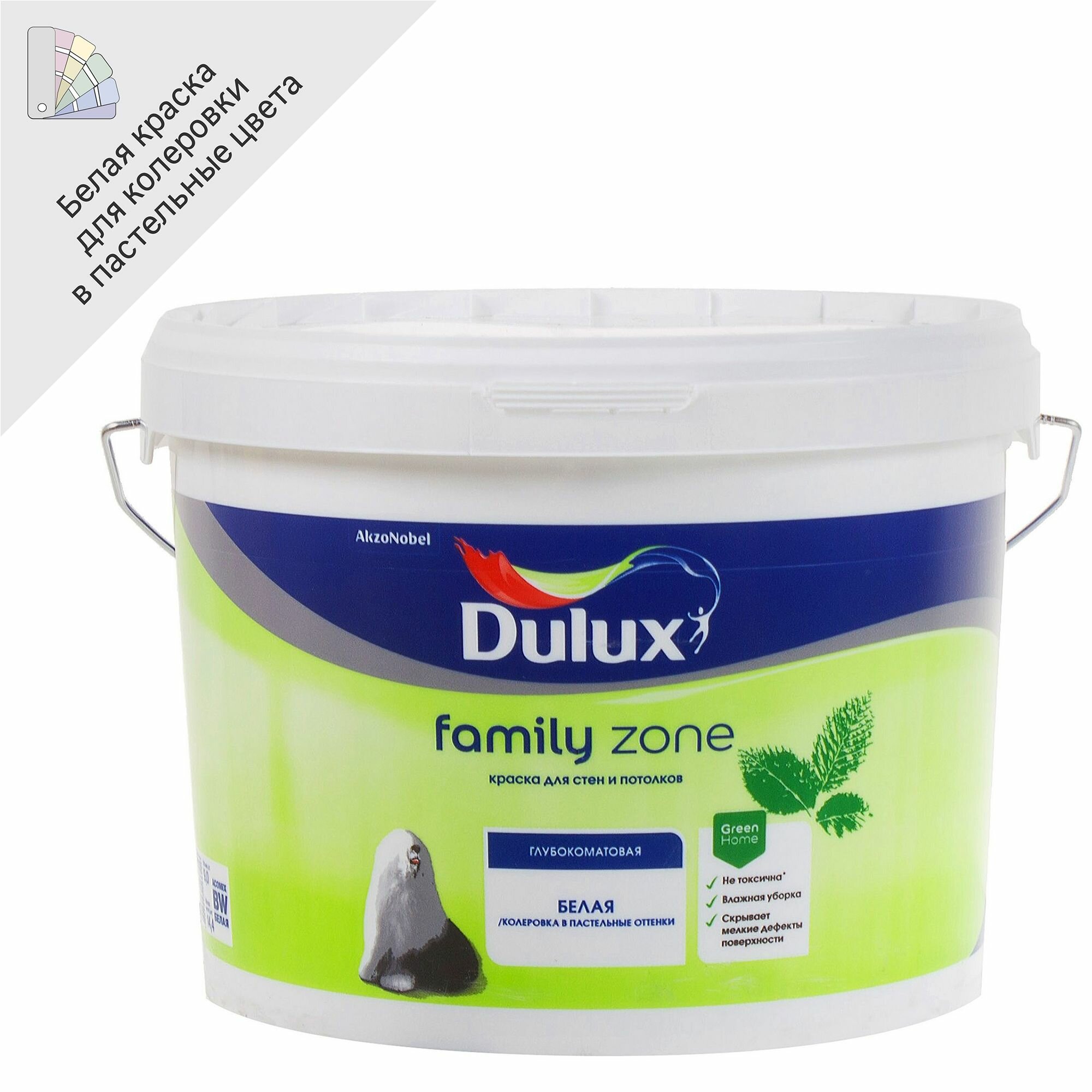 Краска на водной основе Dulux Family Zone база BW 9 л