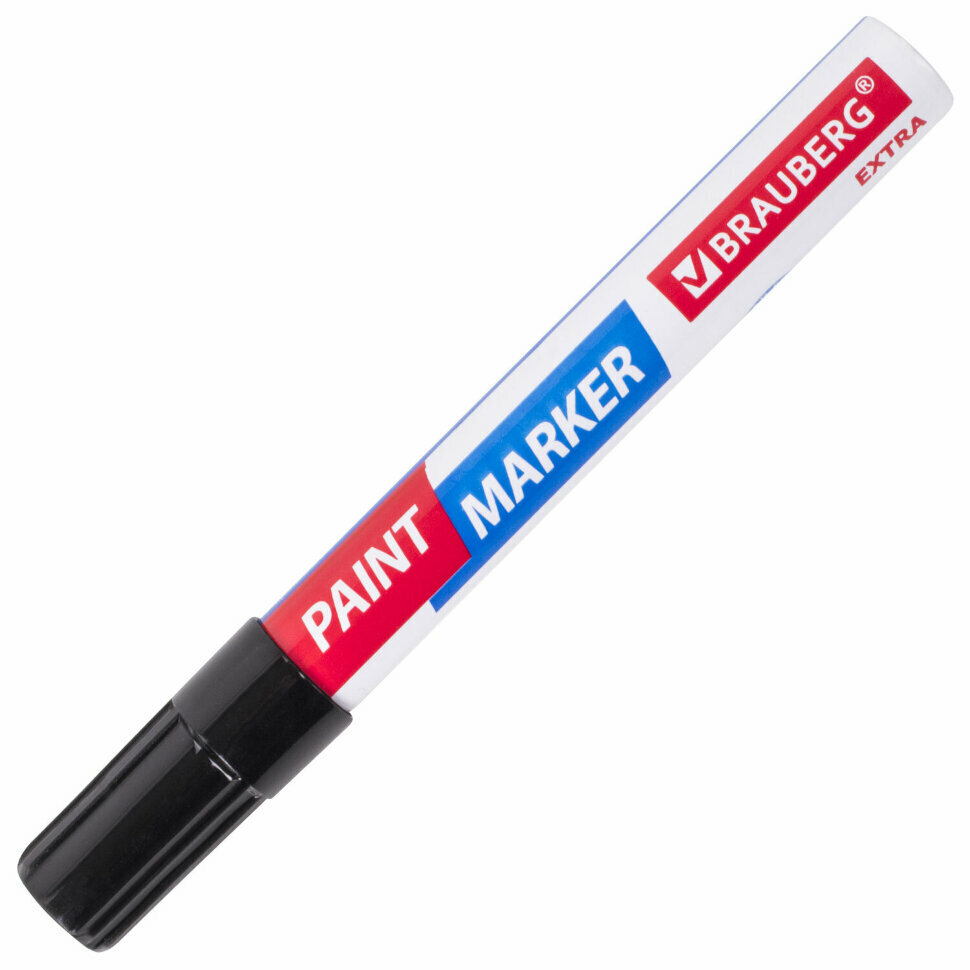 Маркер-краска лаковый EXTRA (paint marker) 4 мм, черный, усиленная нитро-основа, BRAUBERG, 151979, 151979 - фотография № 10