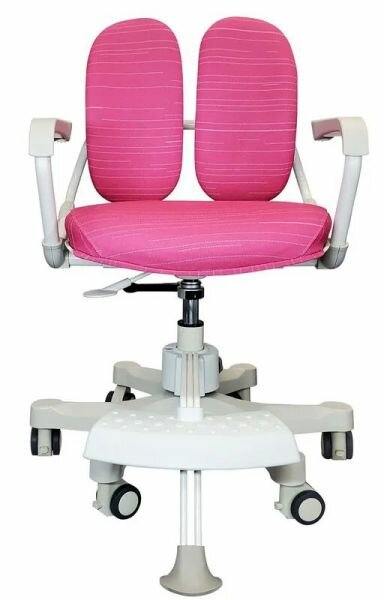 Детское кресло Duorest Duokids DR-280DDS_DT ортопедическое, макс. нагрузка 60 кг, рост ребенка 120-160 см, двойная спинка DR-280DDS-DT 6BPK1 розовый