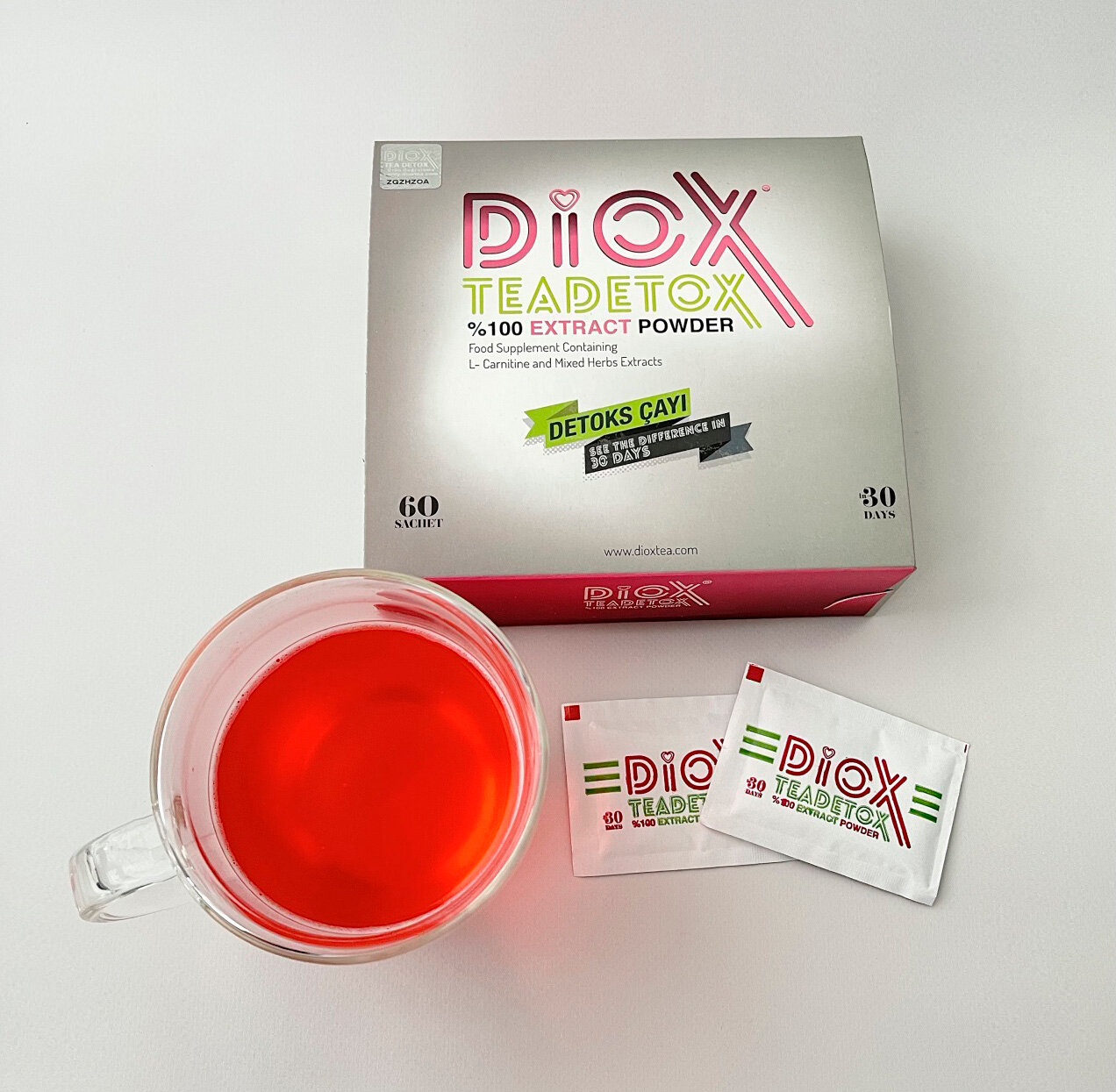 Чай для похудения DIOX TEADETOX, 60 пакетиков, Турция - фотография № 4