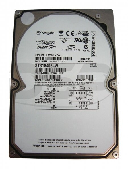 Для серверов Seagate Жесткий диск Seagate 9P7002 18,4Gb 10000 U160SCSI 3.5" HDD