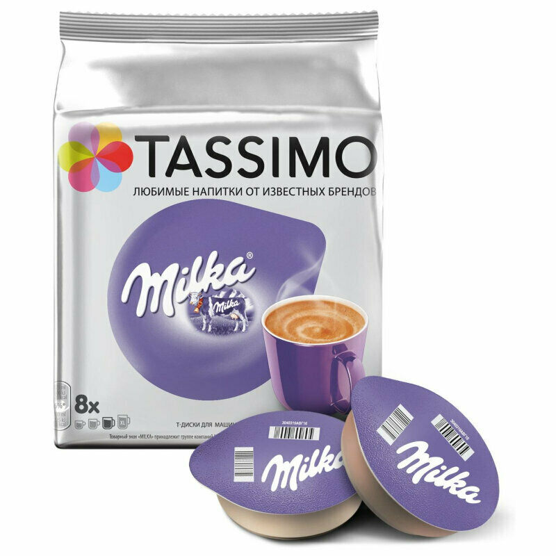 Шоколад в капсулах для кофемашин Tassimo Milka (8 штук в упаковке), 406345 - фотография № 8