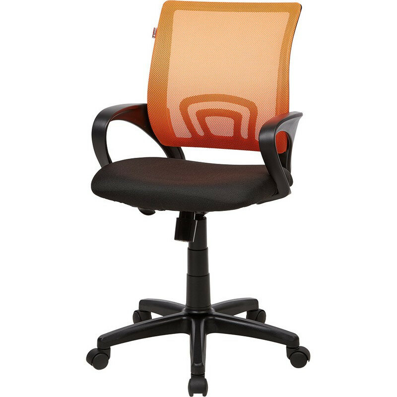 Кресло VT_EChair-304 TC Net ткань черн/сетка оранж пластик