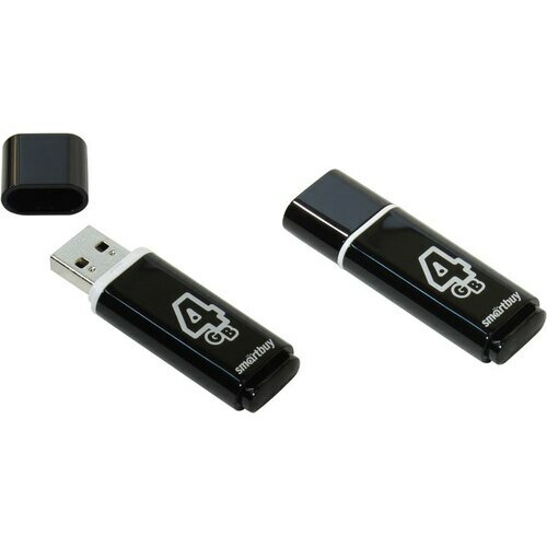 Флешка Smartbuy Glossy SB4GBGS-K 4 Гб Black