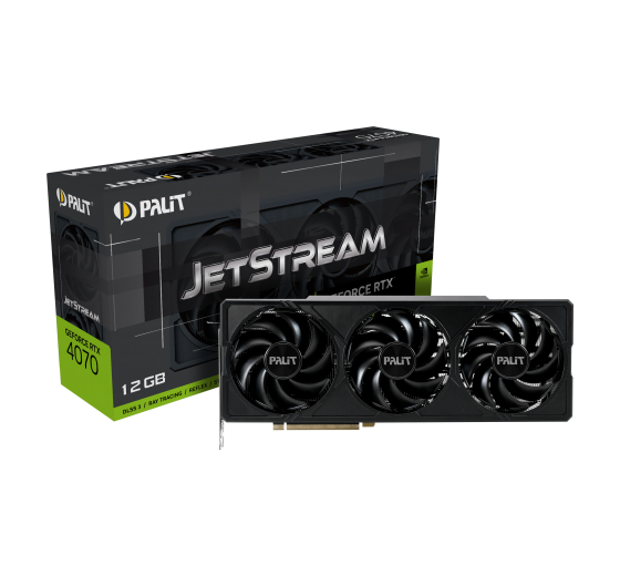 Видеокарта Palit GeForce RTX 4070 JetStream (12 ГБ 192 бит)