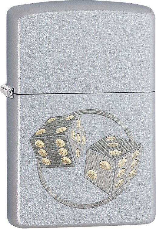 Зажигалка ZIPPO Classic с покрытием Satin Chrome™ латунь/сталь серебристая матовая 38x13x57 мм