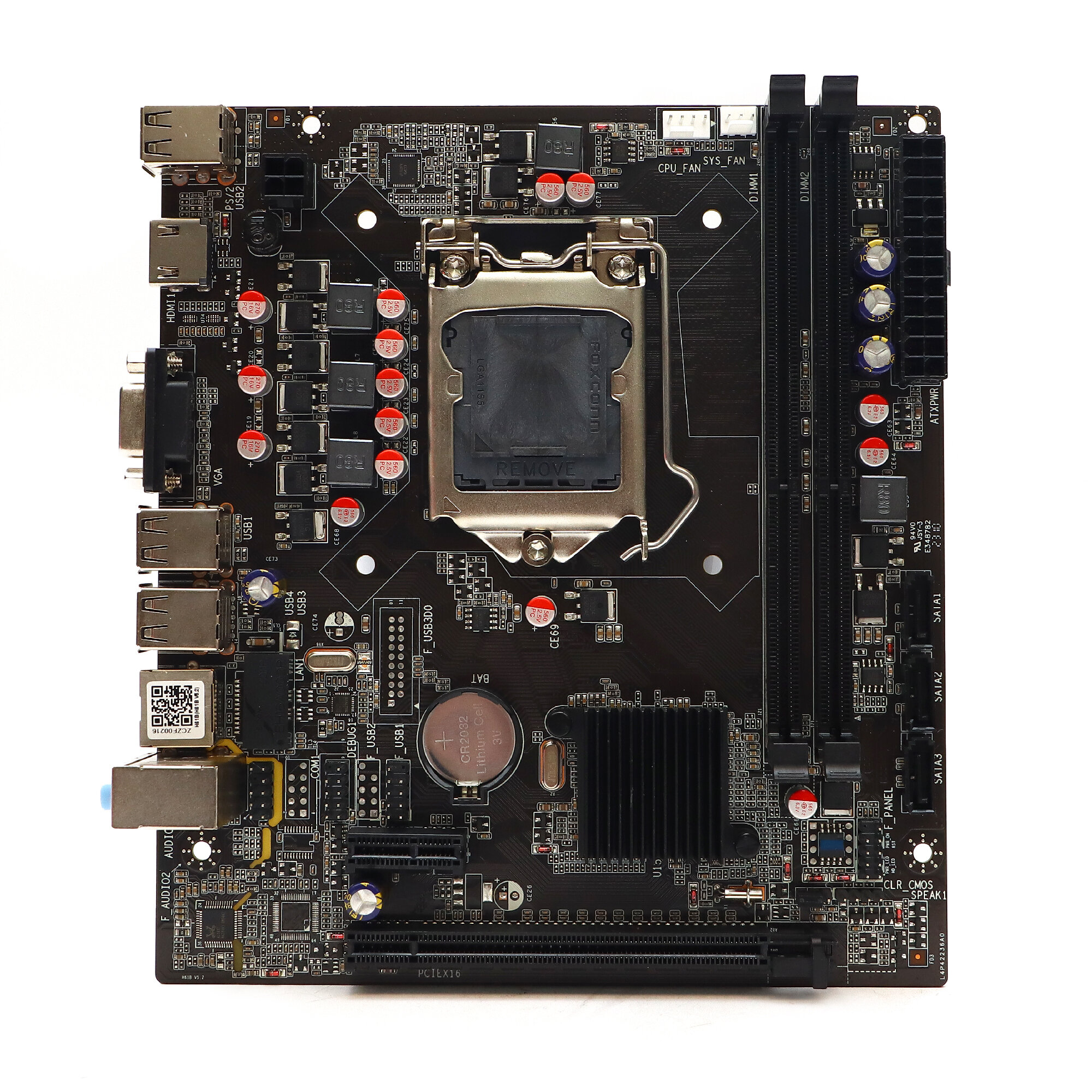 Материнская плата ZCZF H61B, Socket1155, mATX, Retail