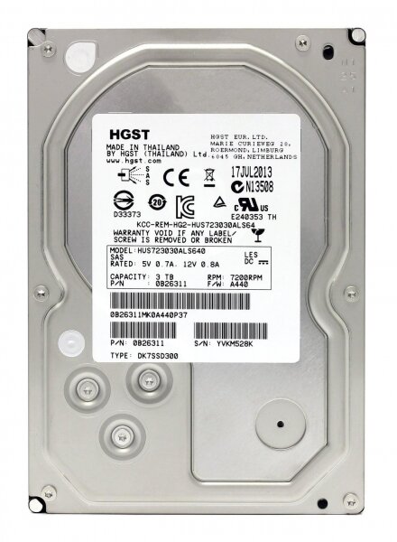 Жесткий диск Hitachi HUS723030ALS640 3Tb SAS 3,5" HDD