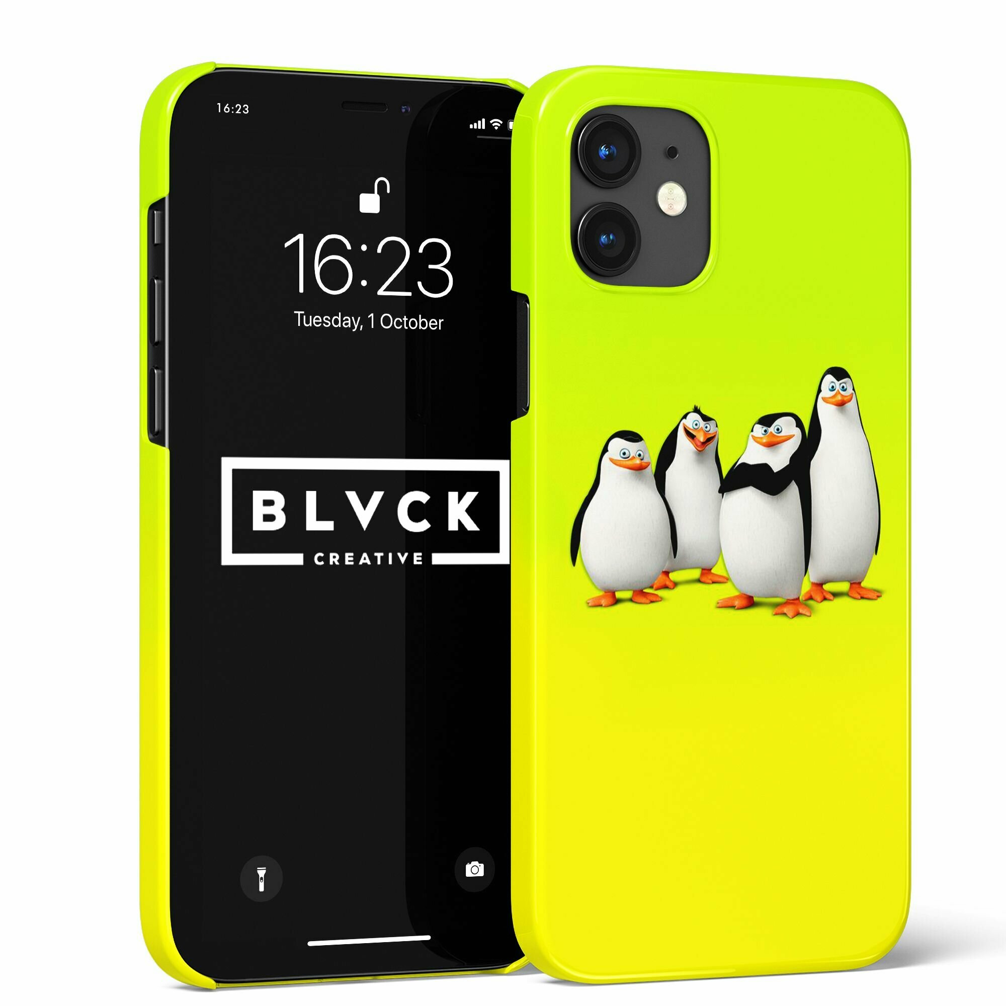 фото Чехол для IPhone 12 Pro с рисунком "Penguins of Madagascar" / Накладка с принтом Пингвины Мадагаскара