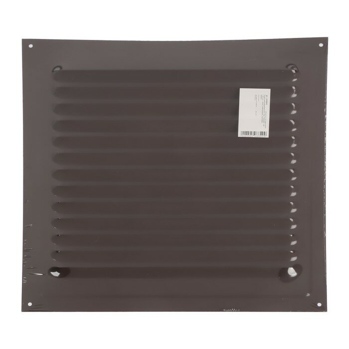 Решетка вентиляционная ZEIN Люкс РМ3030КР, 300 х 300 мм, с сеткой, металлическая, коричневая - фотография № 7
