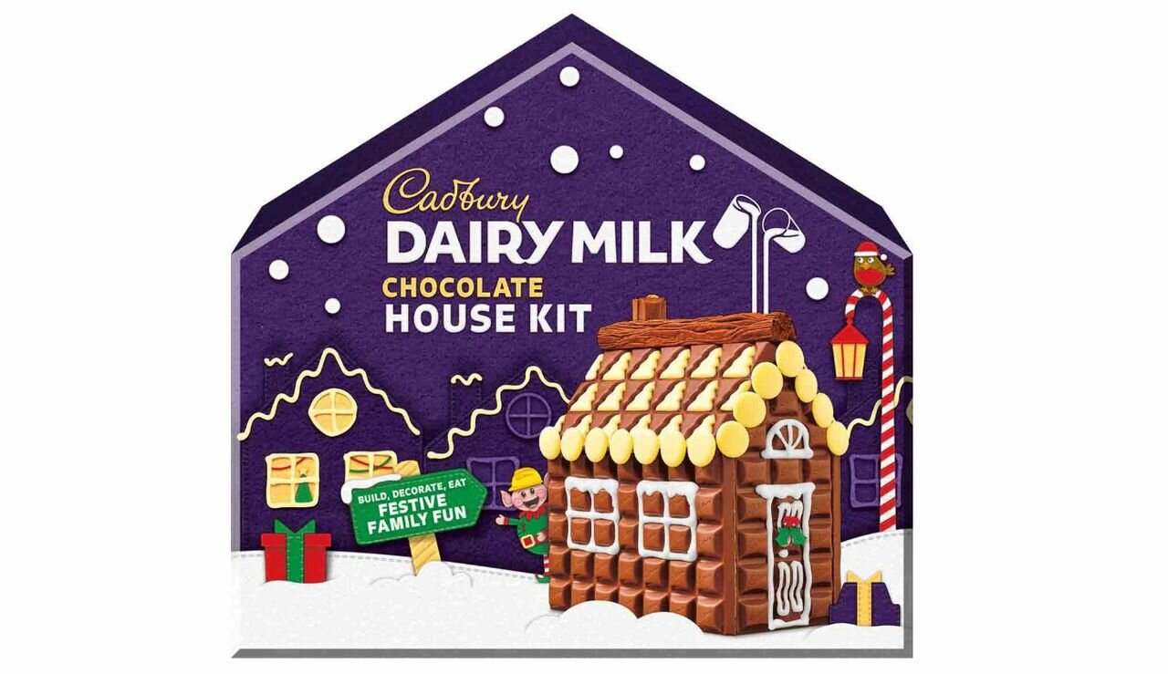 Набор шоколада CADBURY DAIRY MILK CHRISTMAS CHOCOLATE HOUSE KIT, 6шт - фотография № 1