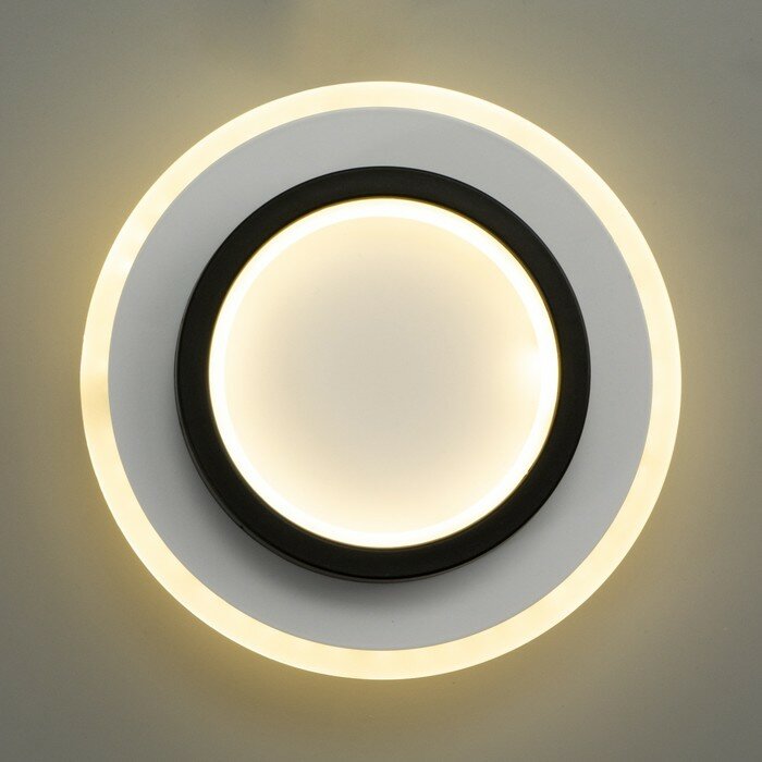 Бра "Кастиллио" LED 42Вт бело-черный d.20см - фотография № 2