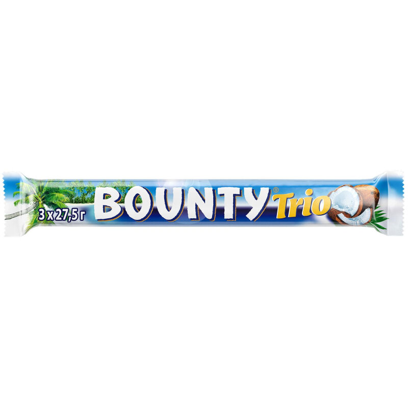 Шоколадный батончик Bounty трио 82,5г - фотография № 2