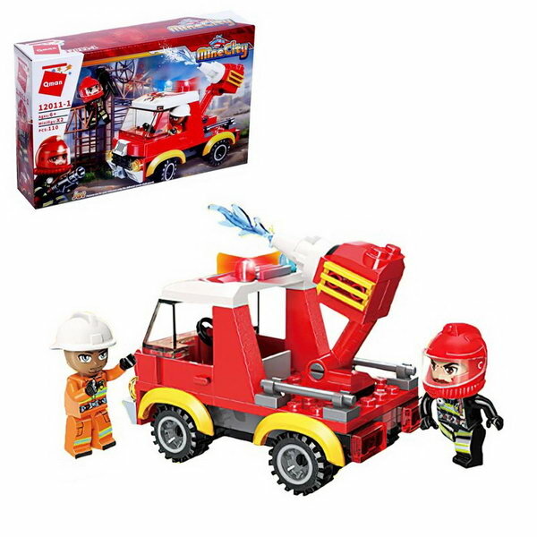 Конструктор Огнеборцы "Машина с пушкой", 2 минифигуры и 110 деталей