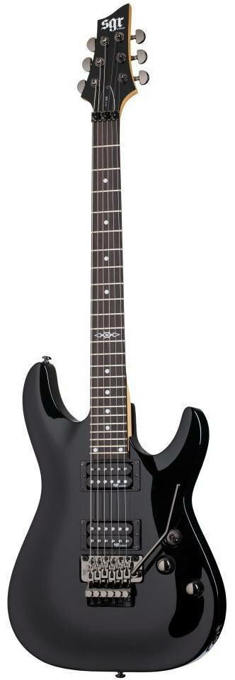 Schecter SGR C-1 FR BLK гитара электрическая 6 струн цвет черный чехол в комплекте