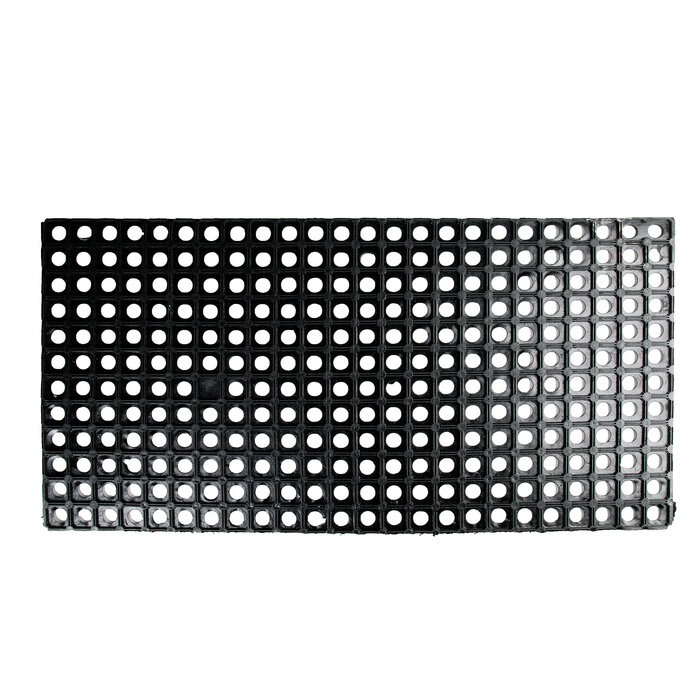 Коврик ячеистый грязесборный, 50×100×1,6 см, цвет чёрный - фотография № 1
