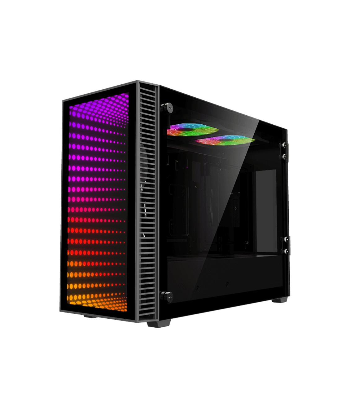 Корпус GameMax case black w/o PSU w/2xUSB3.0 infinity rainbow lights FP w/2x120mm Rainbow top fans (FN12ARGB-M)