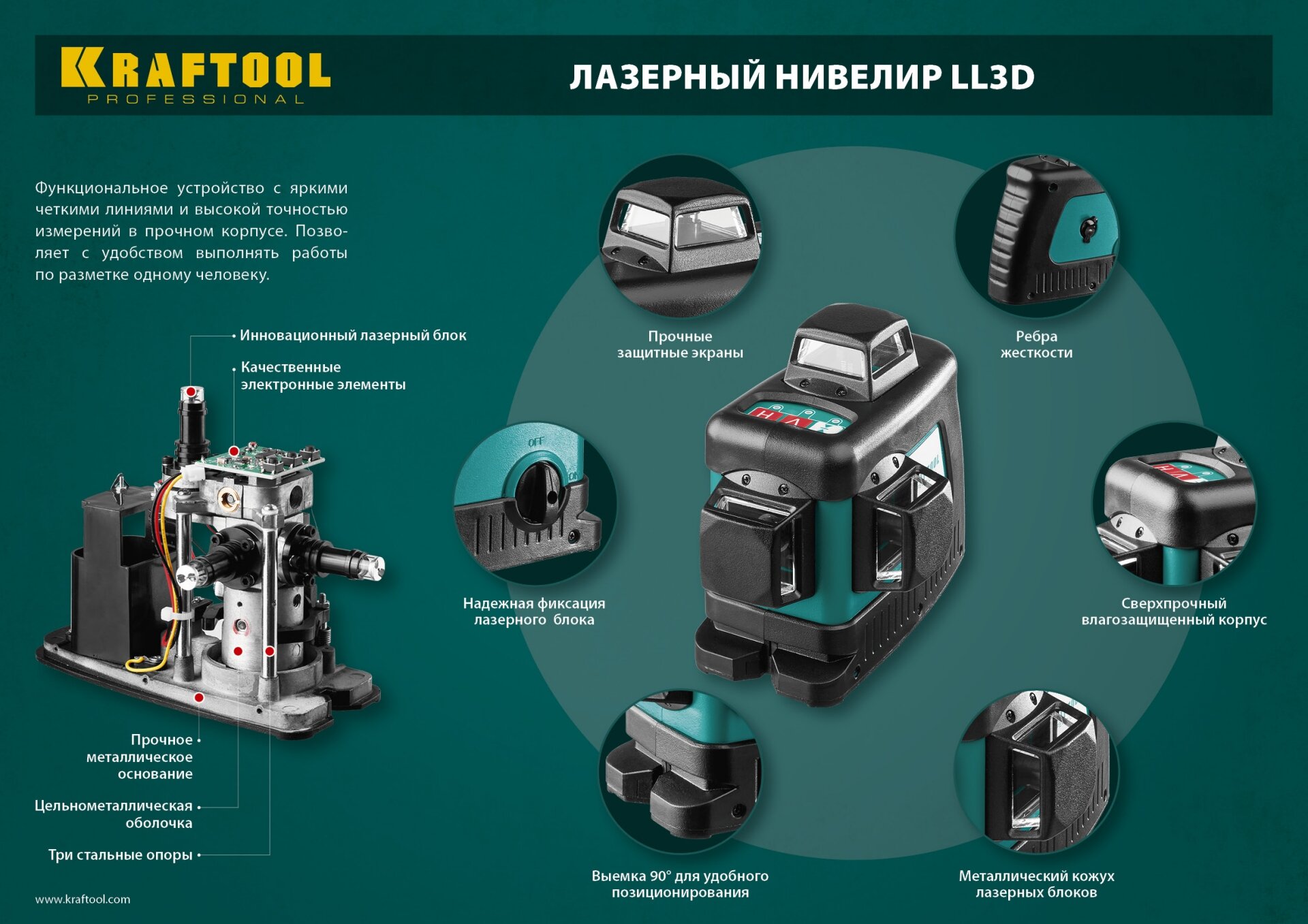 KRAFTOOL LL 3D #2, Лазерный нивелир (34640-2) - фотография № 10