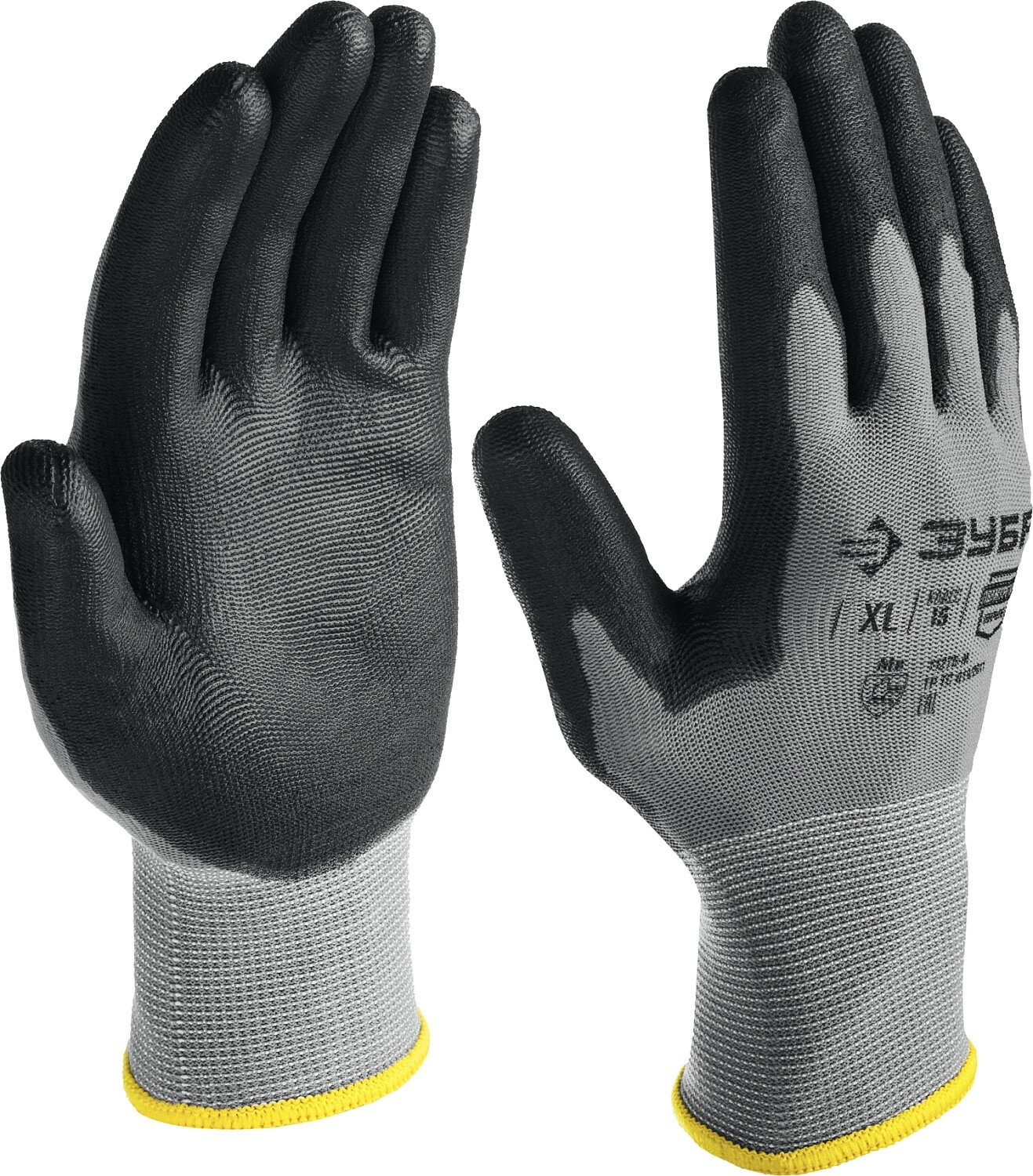 Перчатки с полиуретановым покрытием ЗУБР точная работа, тонкое покрытие для точных работ, размер L (11275-L_z01) - фотография № 3