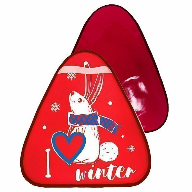 фото Санки-ледянки с принтом 42х48 см красный МТ12517 /ПВХ/