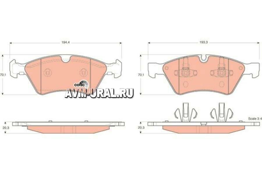 ZF RUSSIA GDB1642ZFR Колодки тормозные дисковые передние MERCEDES W164 (ML)/X164 (GL)/W211/W251 04>