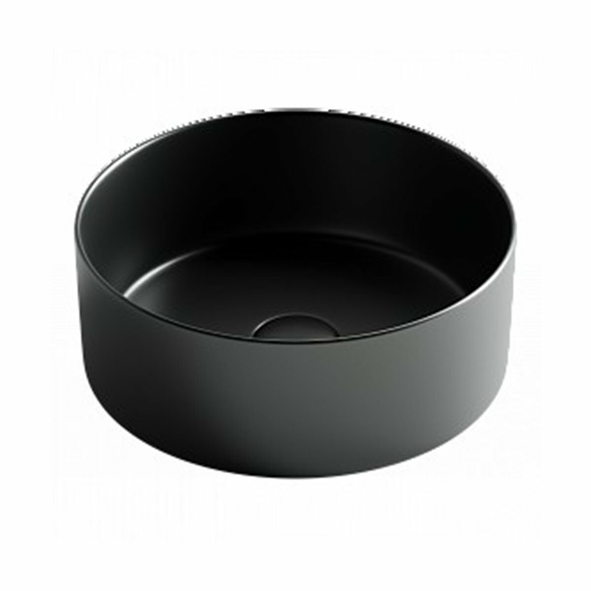 Мини-раковина накладная Ceramica Nova Element, d 35,8 см, черная матовая