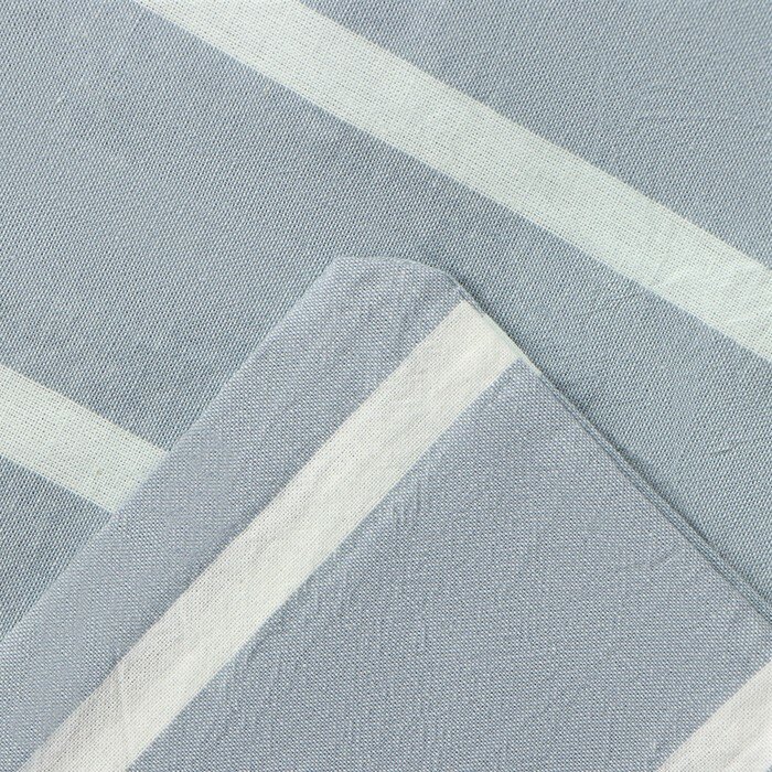 КПБ Этель евро Blue stripe 200*220см,220*240см,50*70-2шт,100%жатый хлопок,140гр/м2 - фотография № 4
