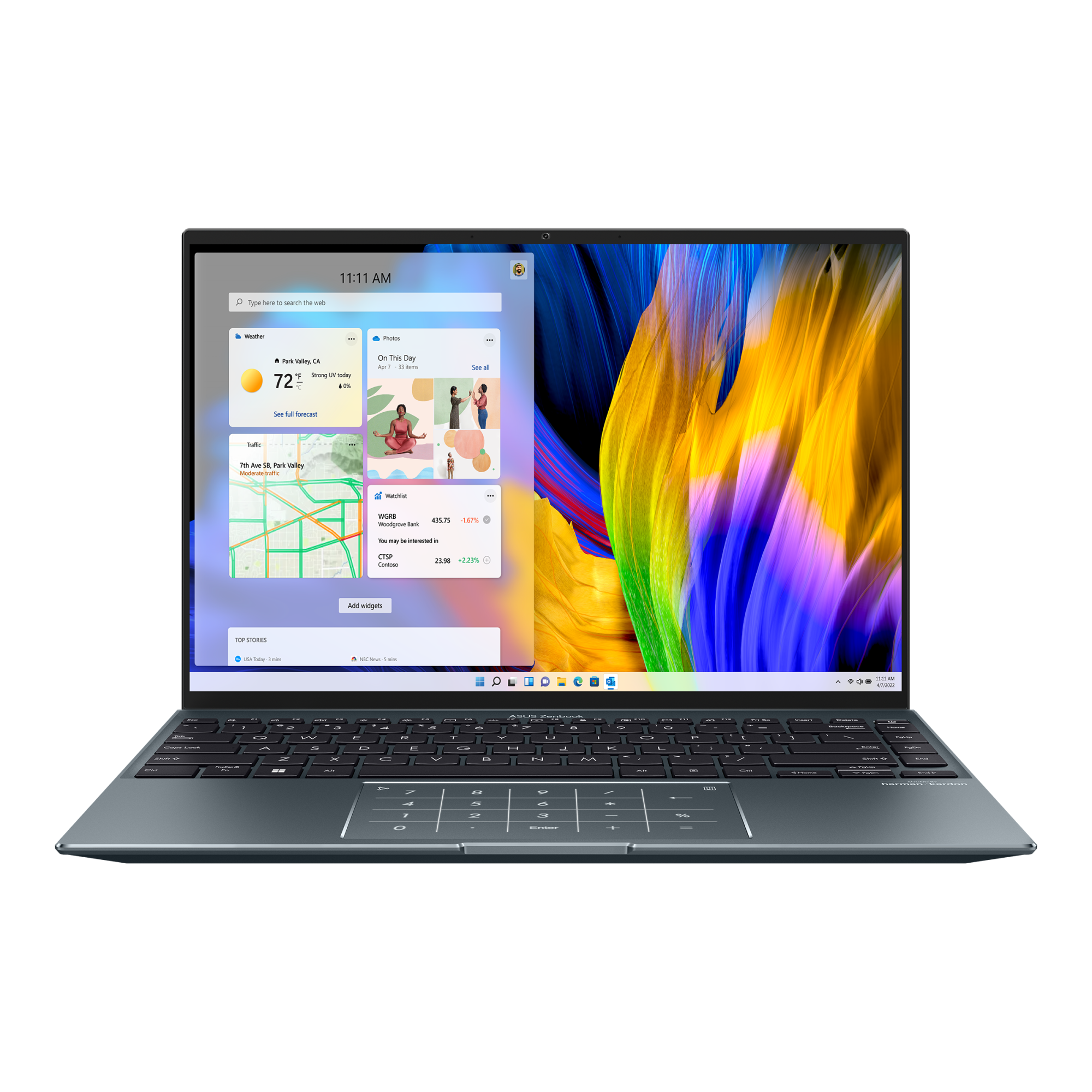 Ноутбук ASUS Zenbook 14X OLED UX5401ZA-KN178X, 14" (2880x1800) OLED 90Гц/Intel Core i5-12500H/16ГБ LPDDR5/512ГБ SSD/Iris Xe Graphics/Windows 11 Pro, серый [90NB0WM1-M00AC0]