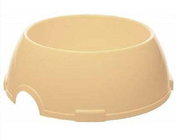 фото Доктор ZOO Миска для животных бежевая пластиковая 0,6 л (1 шт)