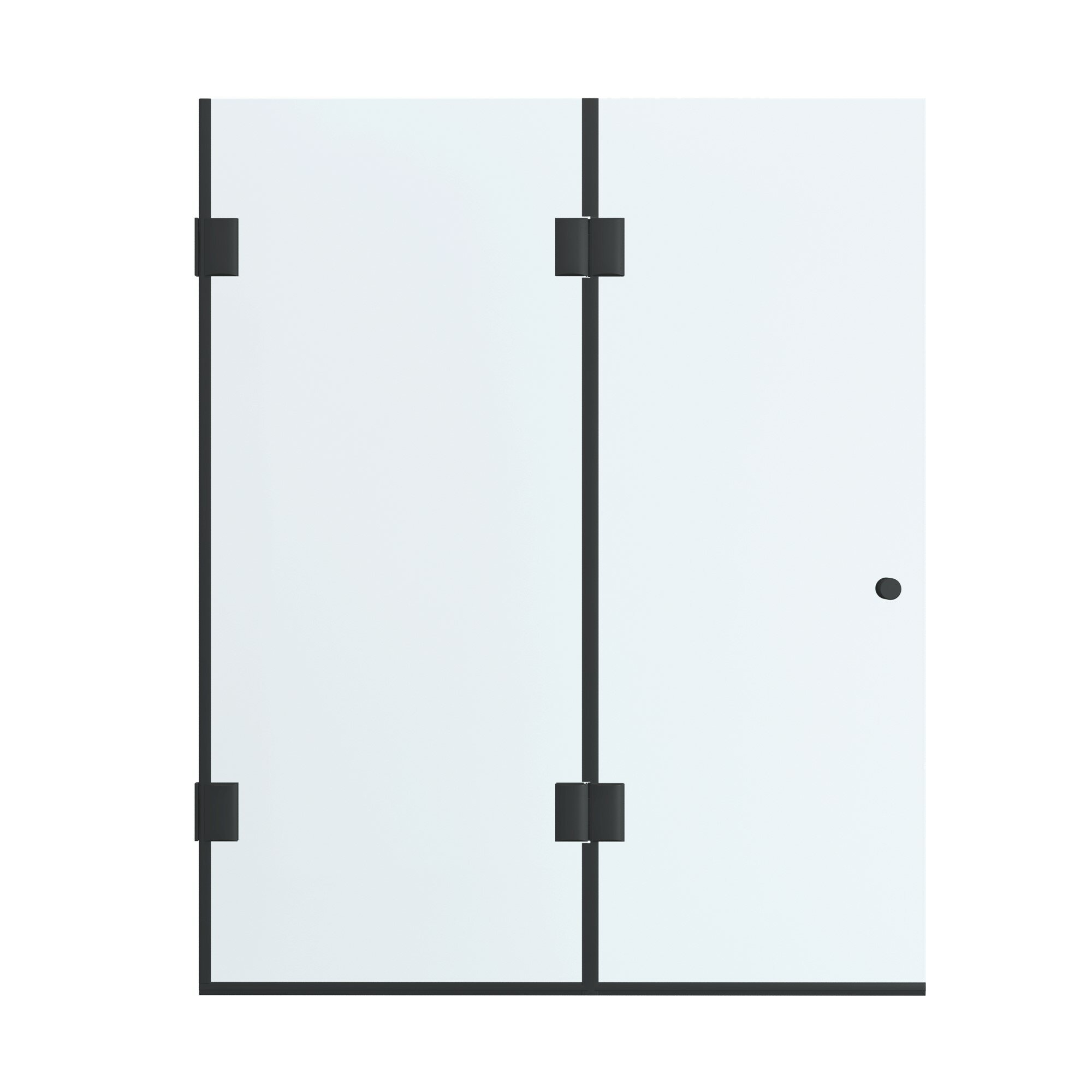 Шторка на ванну стеклянная Галатос 1400x900 (300х600) черный матовый - фотография № 8