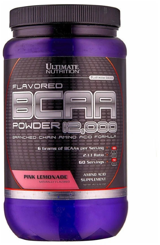 Ultimate Nutrition Аминокислоты Flavored BCAA Powder 12000 457 г, Розовый лимонд