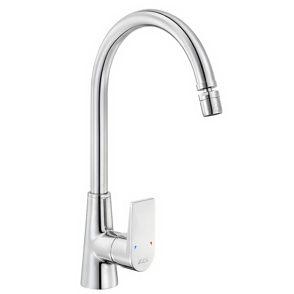 Смеситель для кухни E.C.A. Dalia, шарнирный аэратор, хром 102118126EX