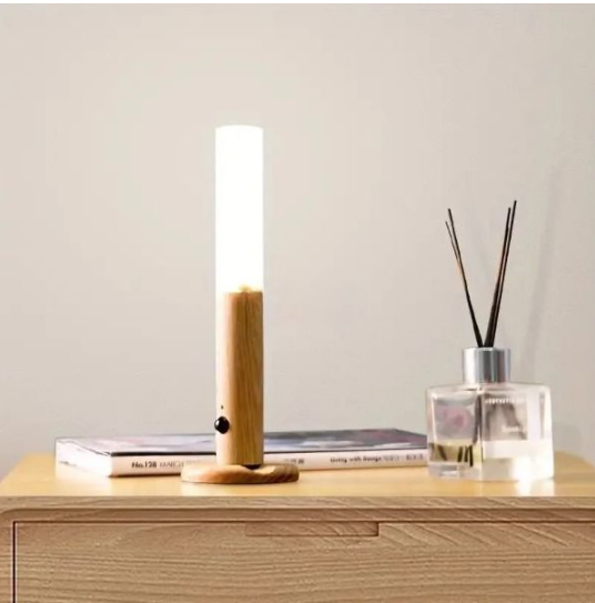 фото Магнитный настенный светильник с датчиком движения, коричневый